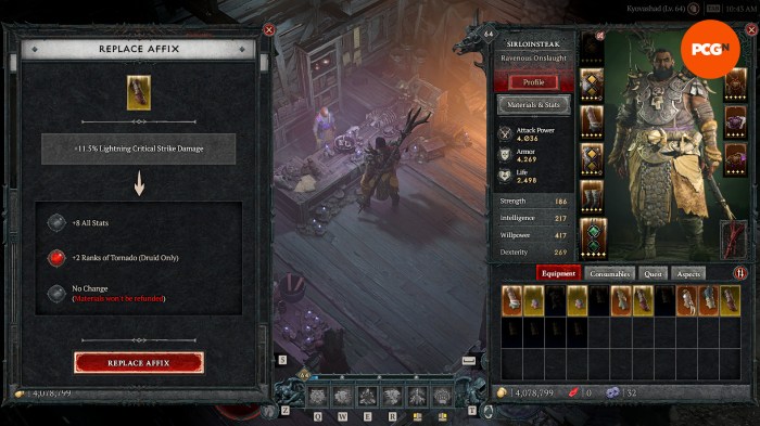 Diablo 4 possible affixes