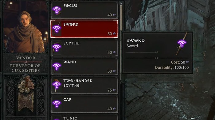 Diablo 4 obols vendor