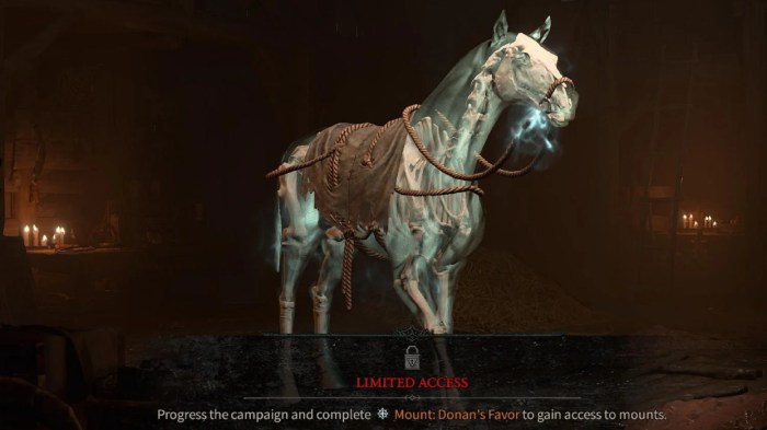 Diablo 4 mount cosmetics