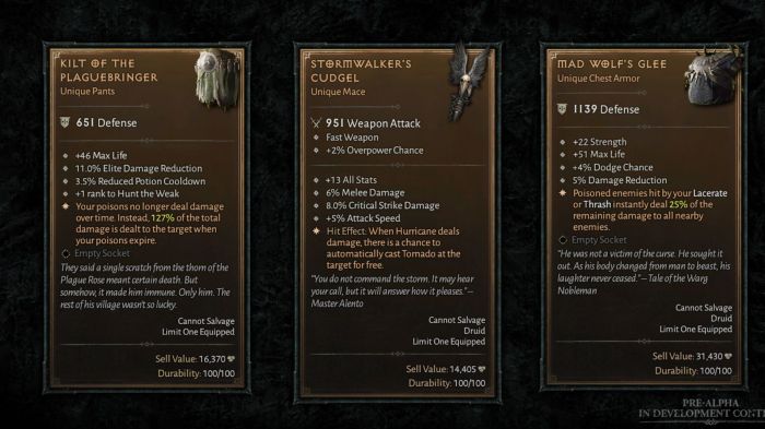 Diablo 4 unique names