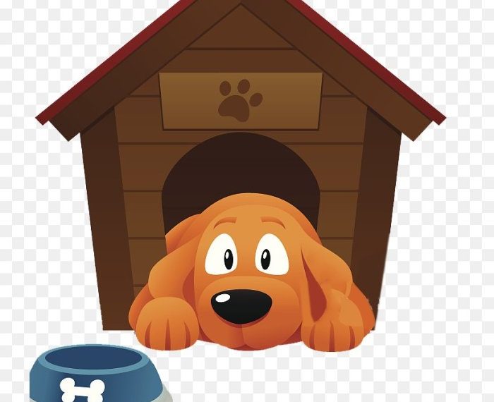 Dog house inside kennel