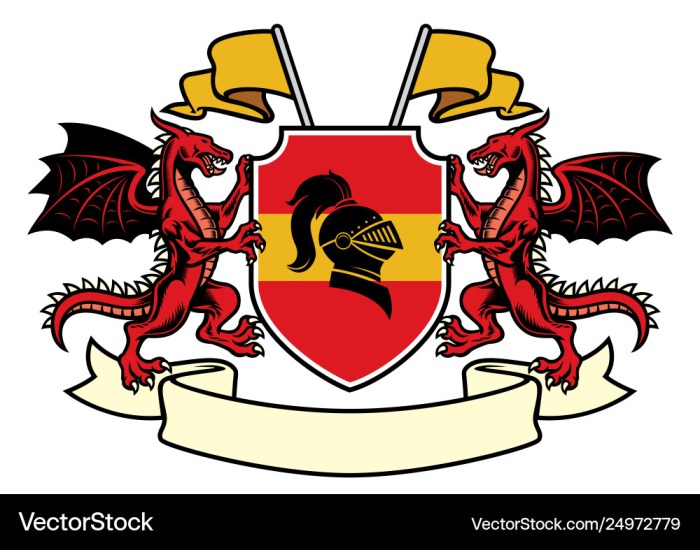 Family crest with dragon