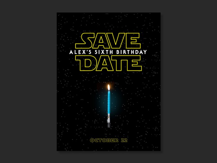 Save the date star wars