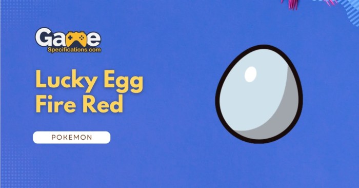 Lucky egg in fire red