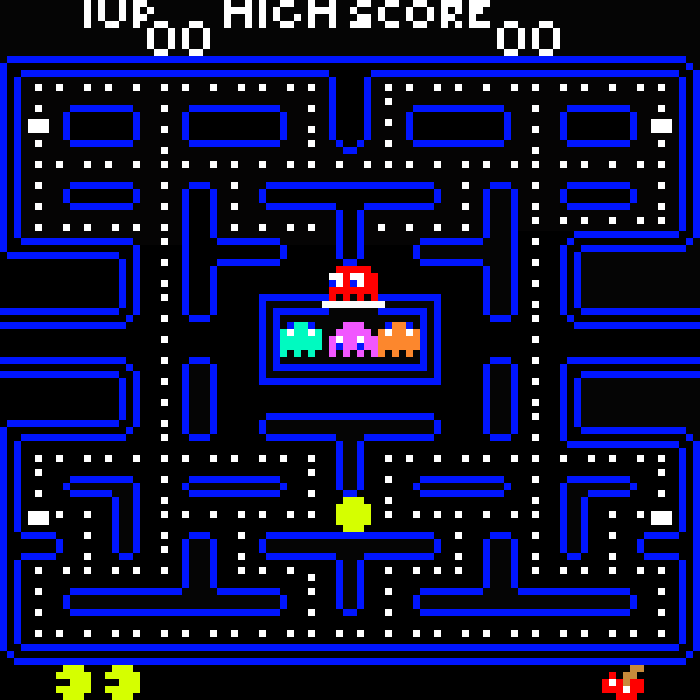 Pacman screen arcade pac man vintage bally videogame midway 1982 alamy plus