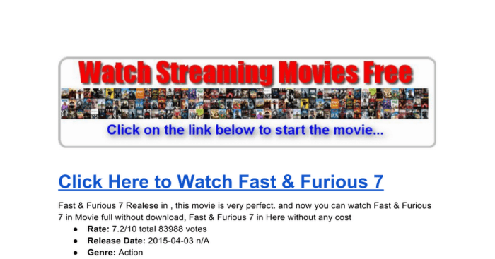 Furious 7 free movie