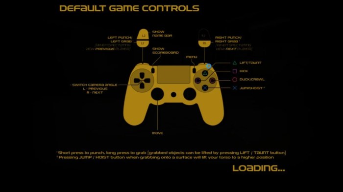 Controls for gang beasts