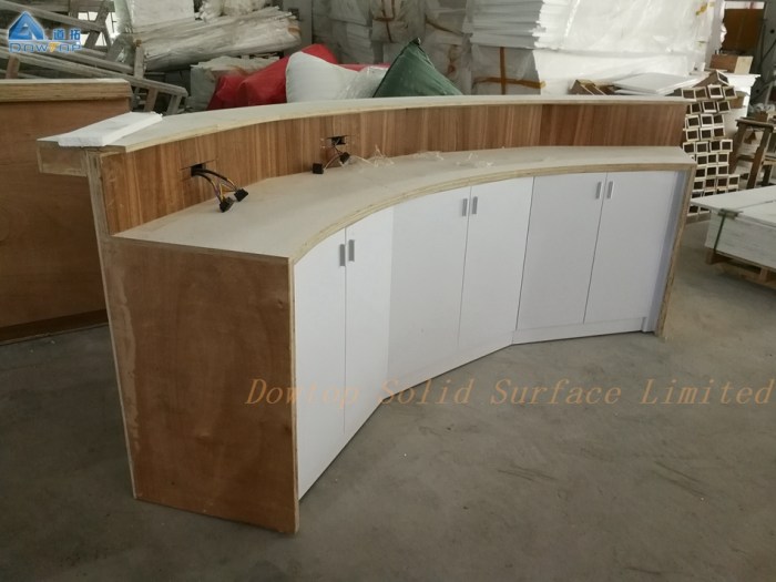 Semi circle bar counter