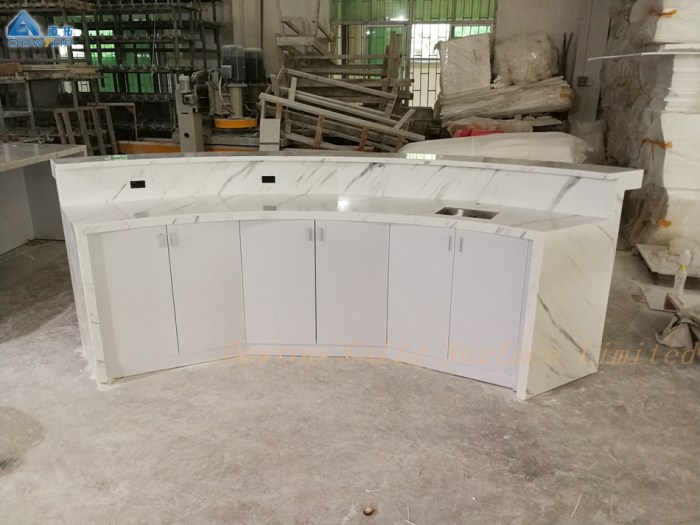 Semi circle bar counter