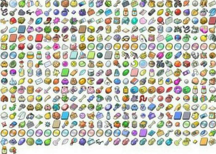 List of pokemon items