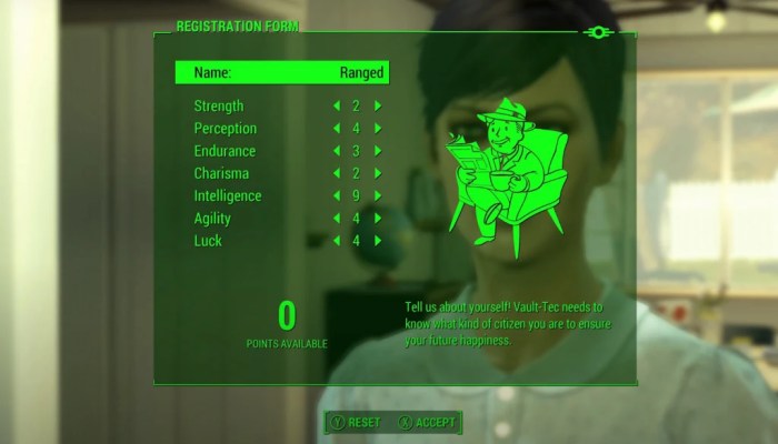 Fallout 4 starting stats