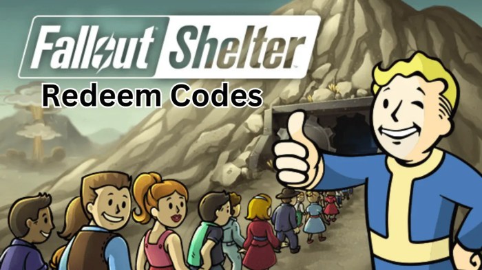 Codes for fallout shelter