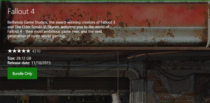 Fallout xbox size ps4 smaller version store install revealed than file back