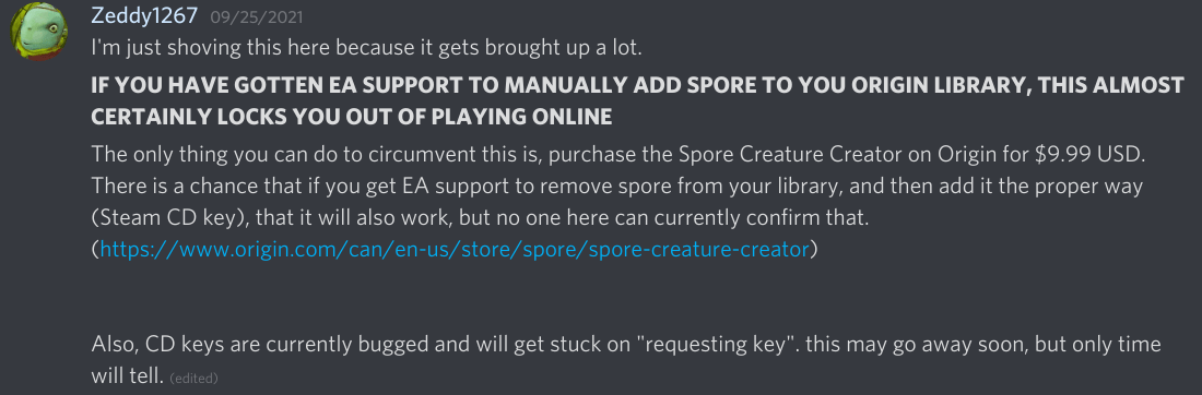 Ea spore account steam play login make name register if game re packs expansion sure other install