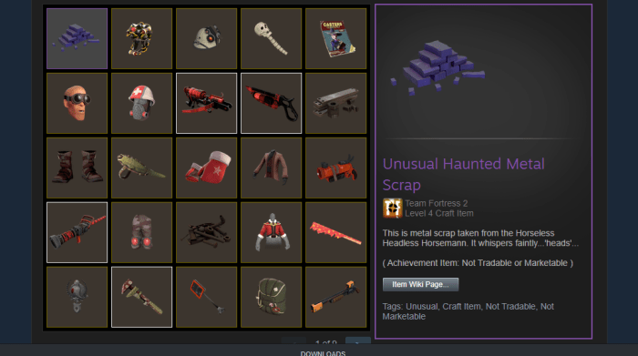 Haunted scrap metal tf2