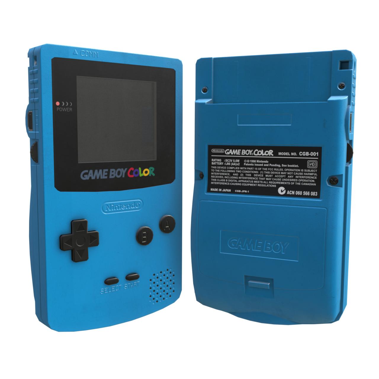 Gameboy colours poly tkaczyk tomasz cgtrader