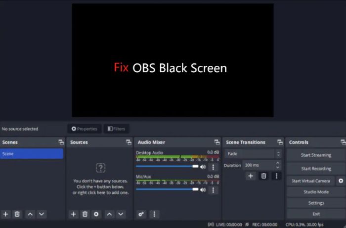 Obs csgo black screen