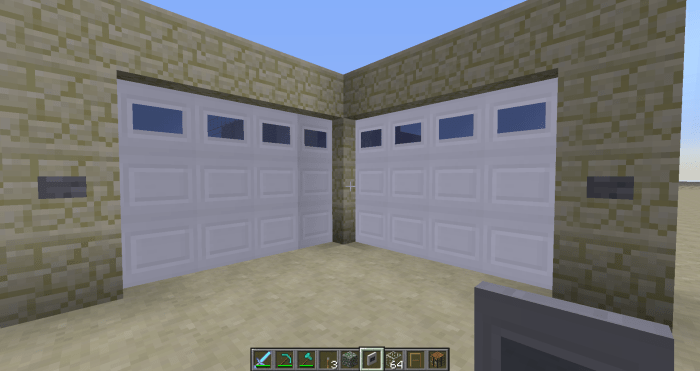 Garage door in minecraft