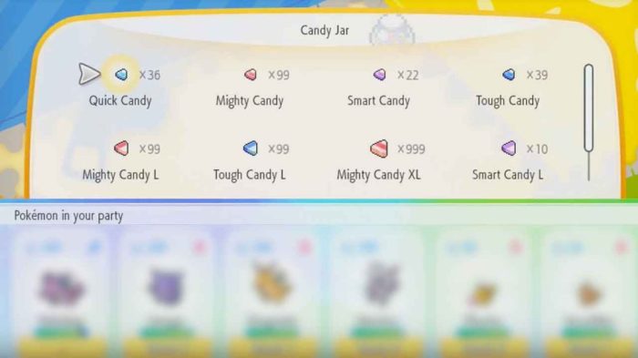 Pokemon let's go candy