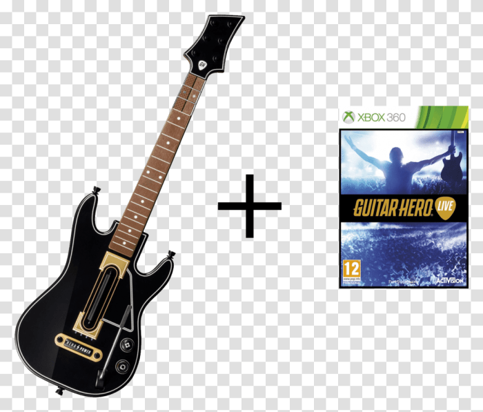 Xbox 360 with guitar