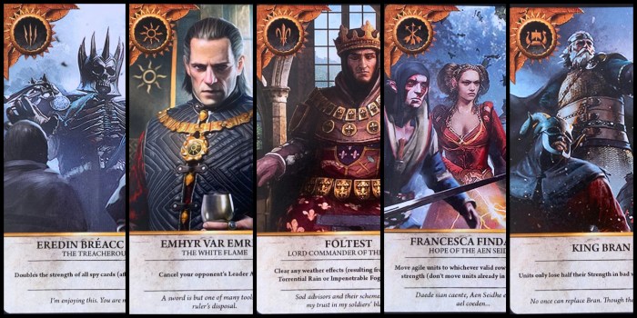 Gwent cards in skellige