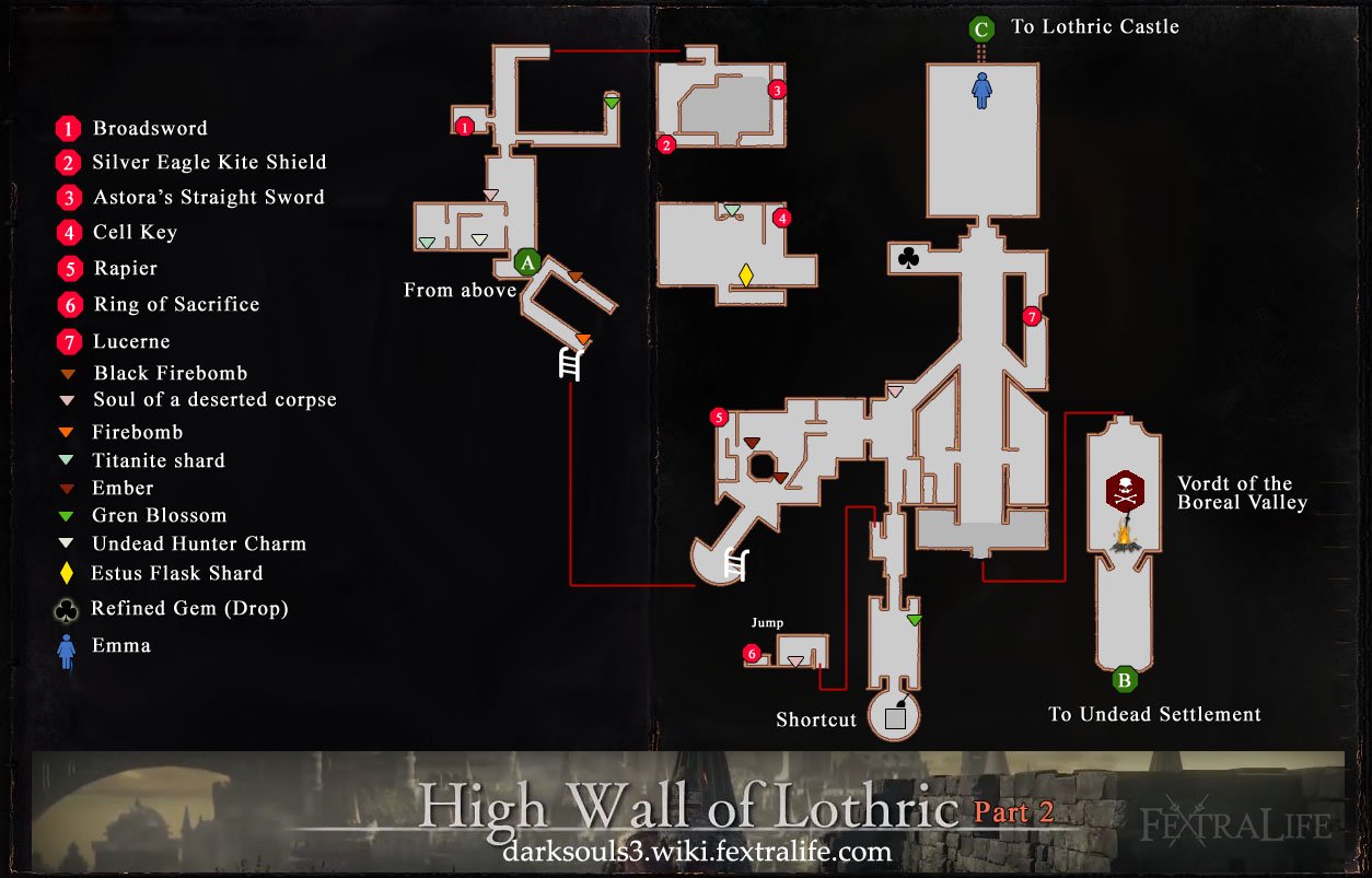 High wall of lothric map