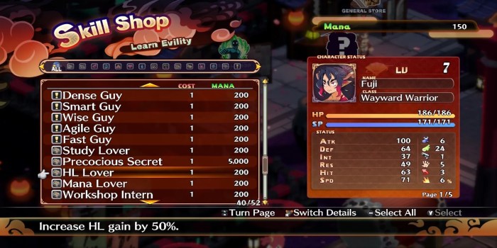 Disgaea 7 evility slots