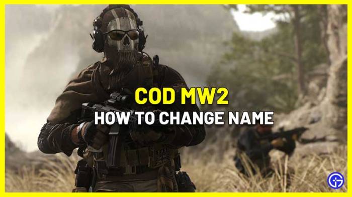 How to change mw3 name