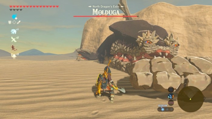 How to kill molduga botw