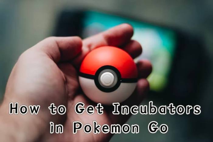 Get incubators pokemon go