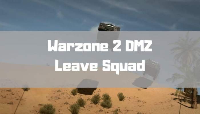 How to leave squad in dmz