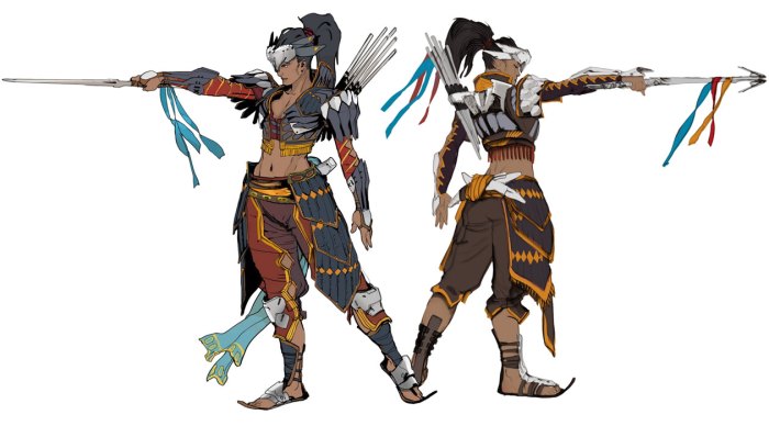 Horizon carja dawn zero ranger storm outfit characters concept hzd iamag