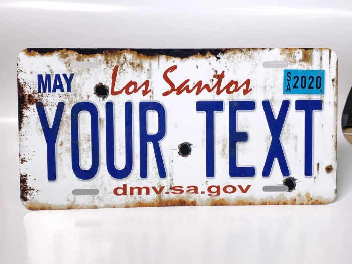 Los santos license plate