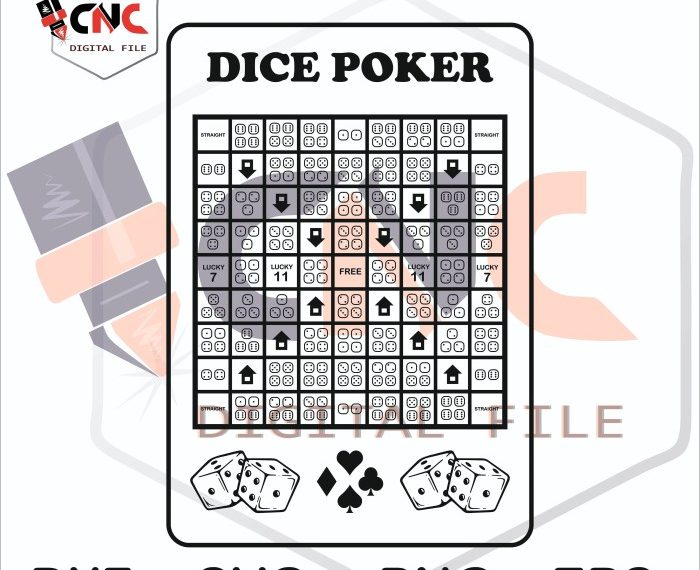 Poker dice game board