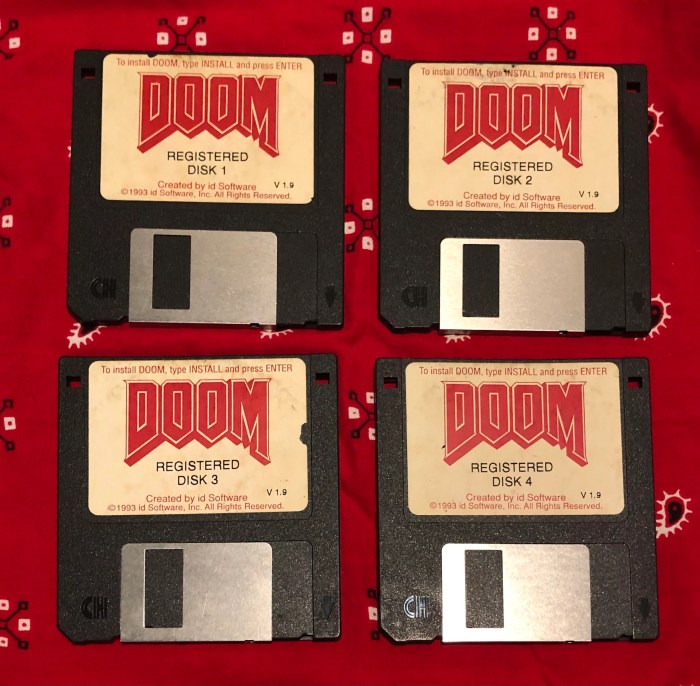 Floppy doom disks identifying
