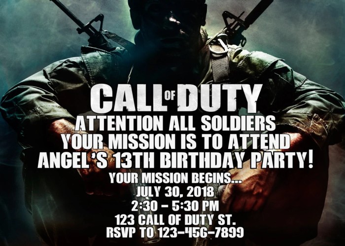 Call of duty invite