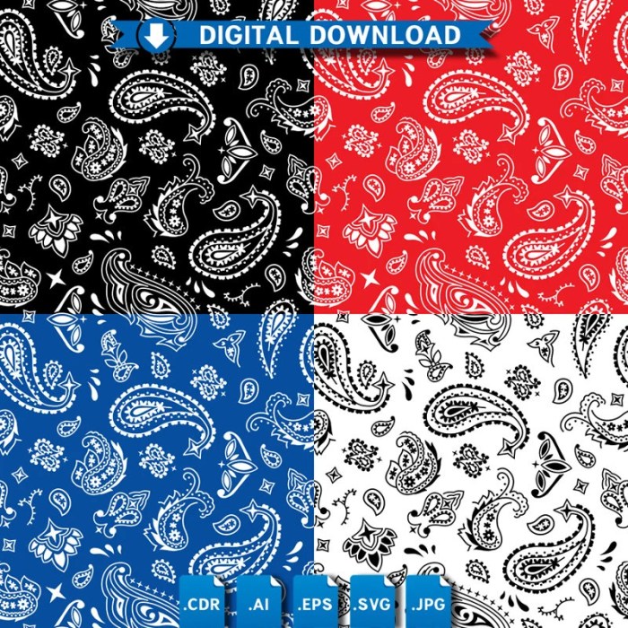 Bandana red 20in paisley icon email twitter item partycity