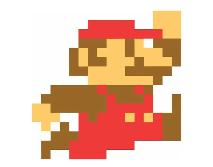 8 bit jumping mario