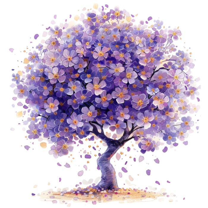 Gold and purple tree