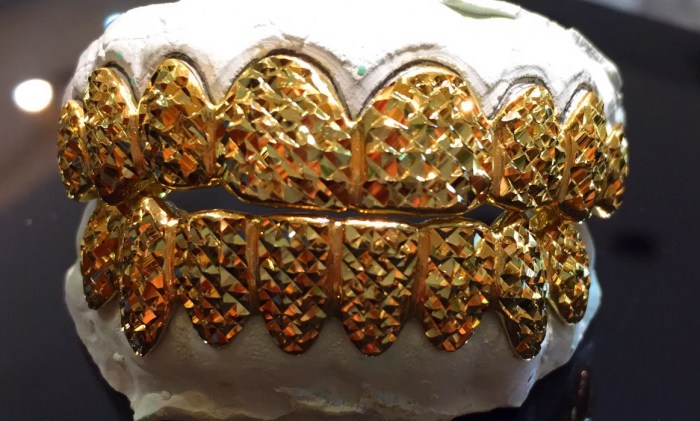 Princess cut gold grill