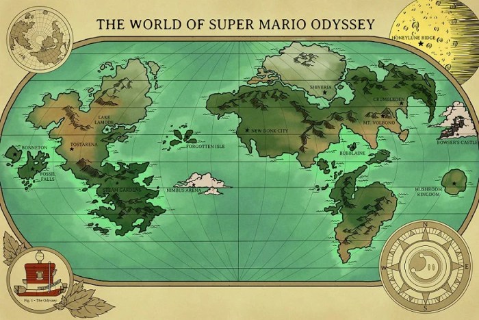 Mario odyssey world map