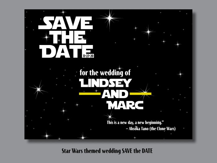 Save the date star wars