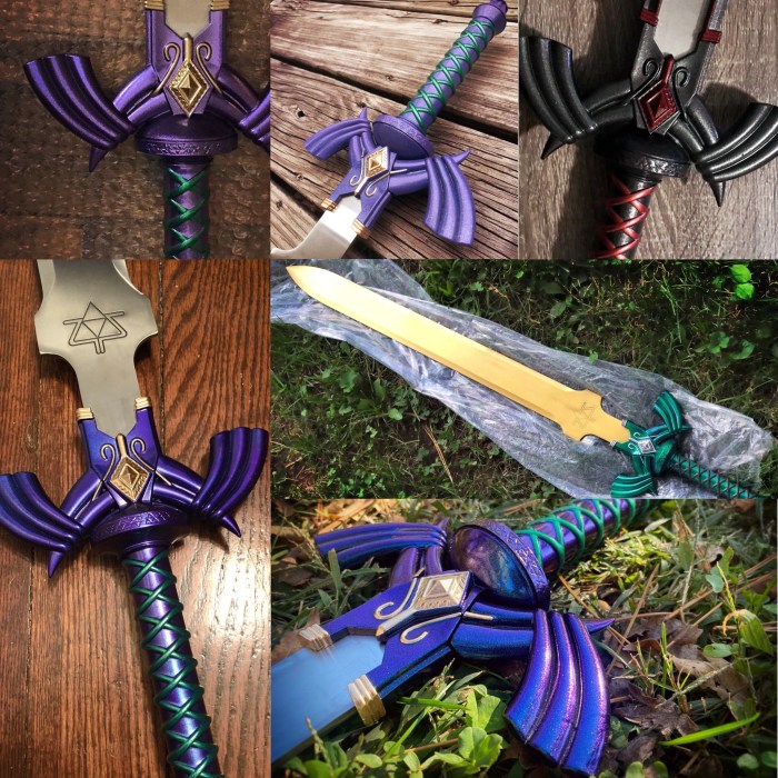 Sword master shield zelda hylian link legend time ocarina set real size swords blade