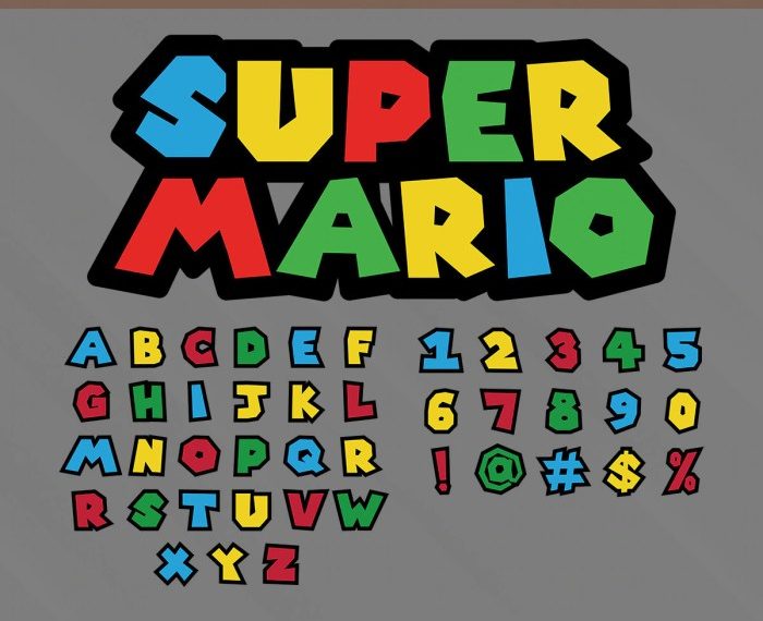 Super mario bros letters