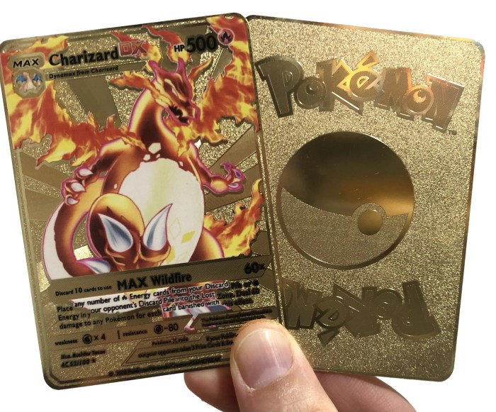 Gold backed pokemon cards