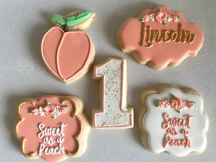 Peach 2 word cookies