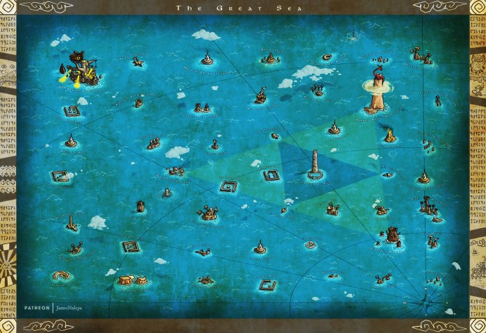 Map of zelda wind waker