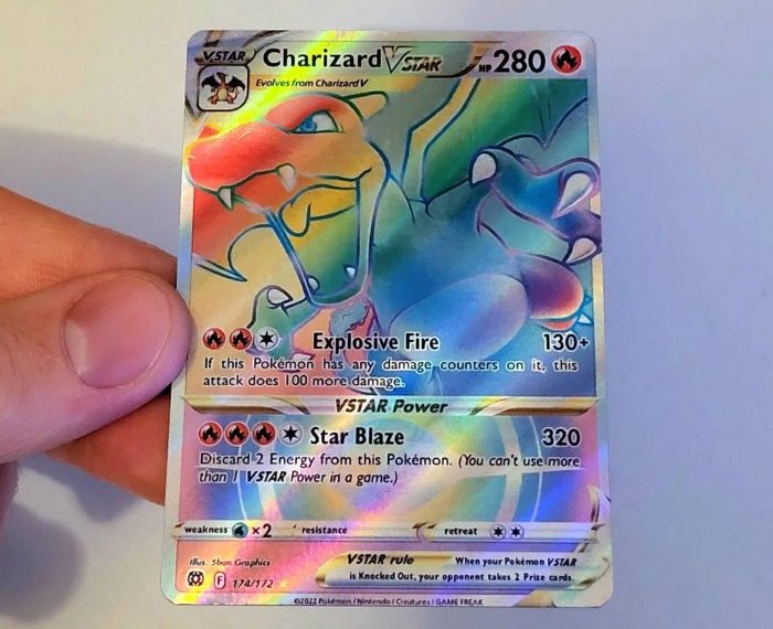 White star pokemon card