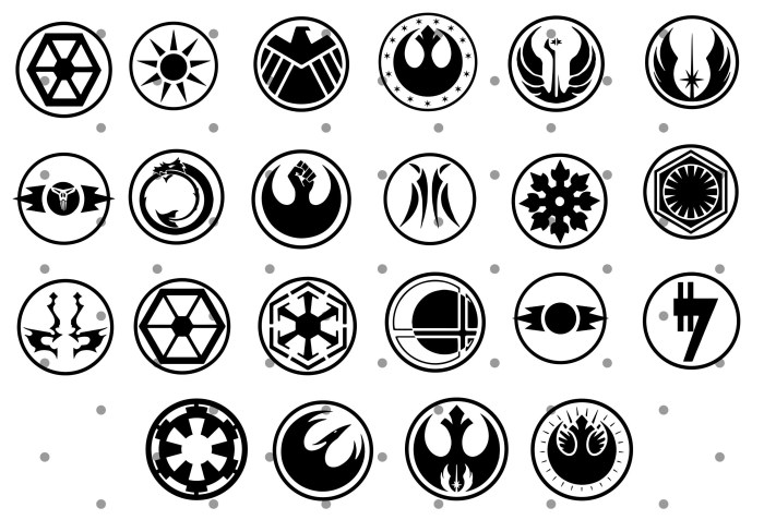 Wars star symbols starwars logos clone sticker tattoo galactic naves symbol jedi decal window door vinyl war seller usa ebay