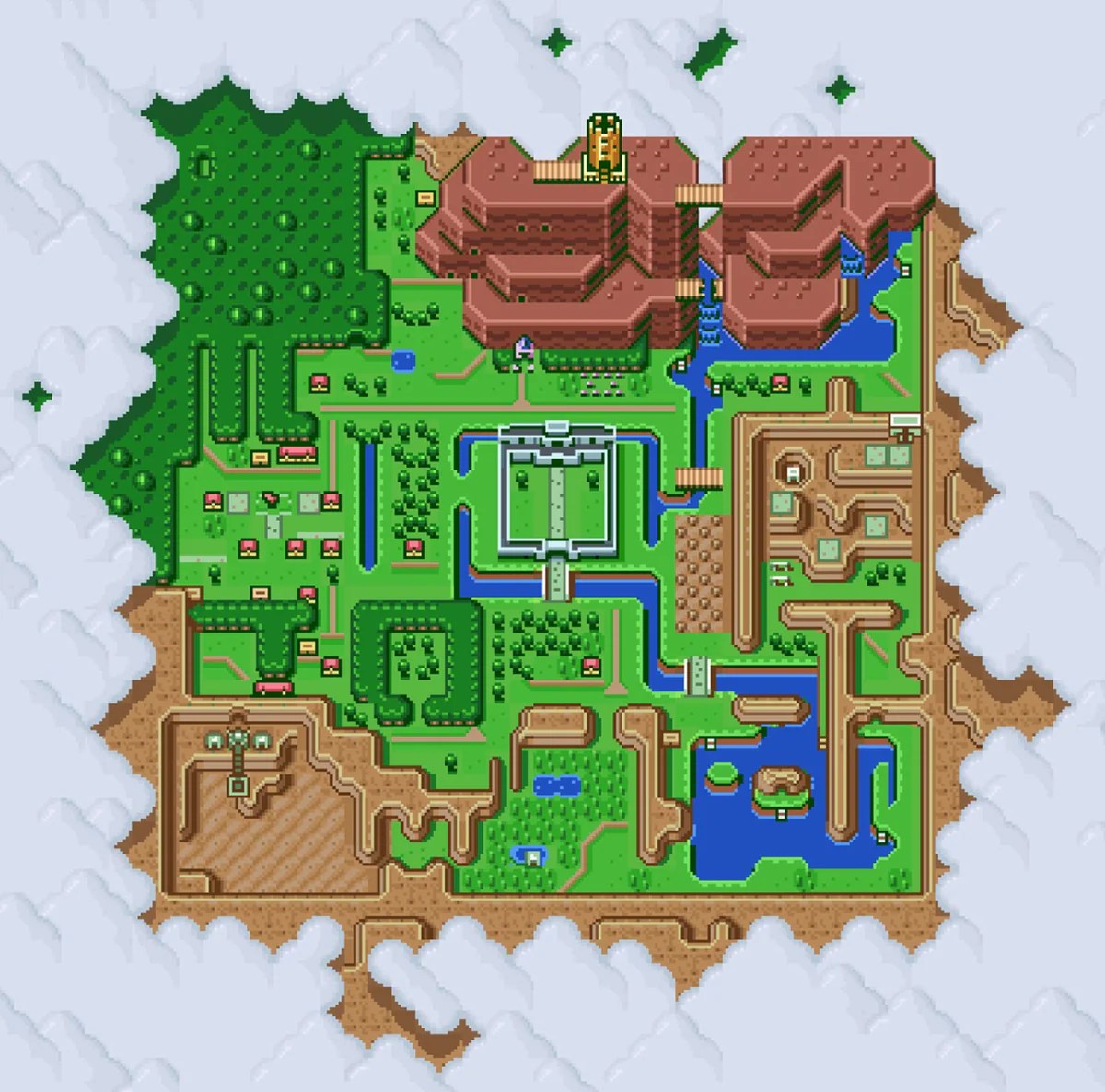 Legend of zelda 1 map